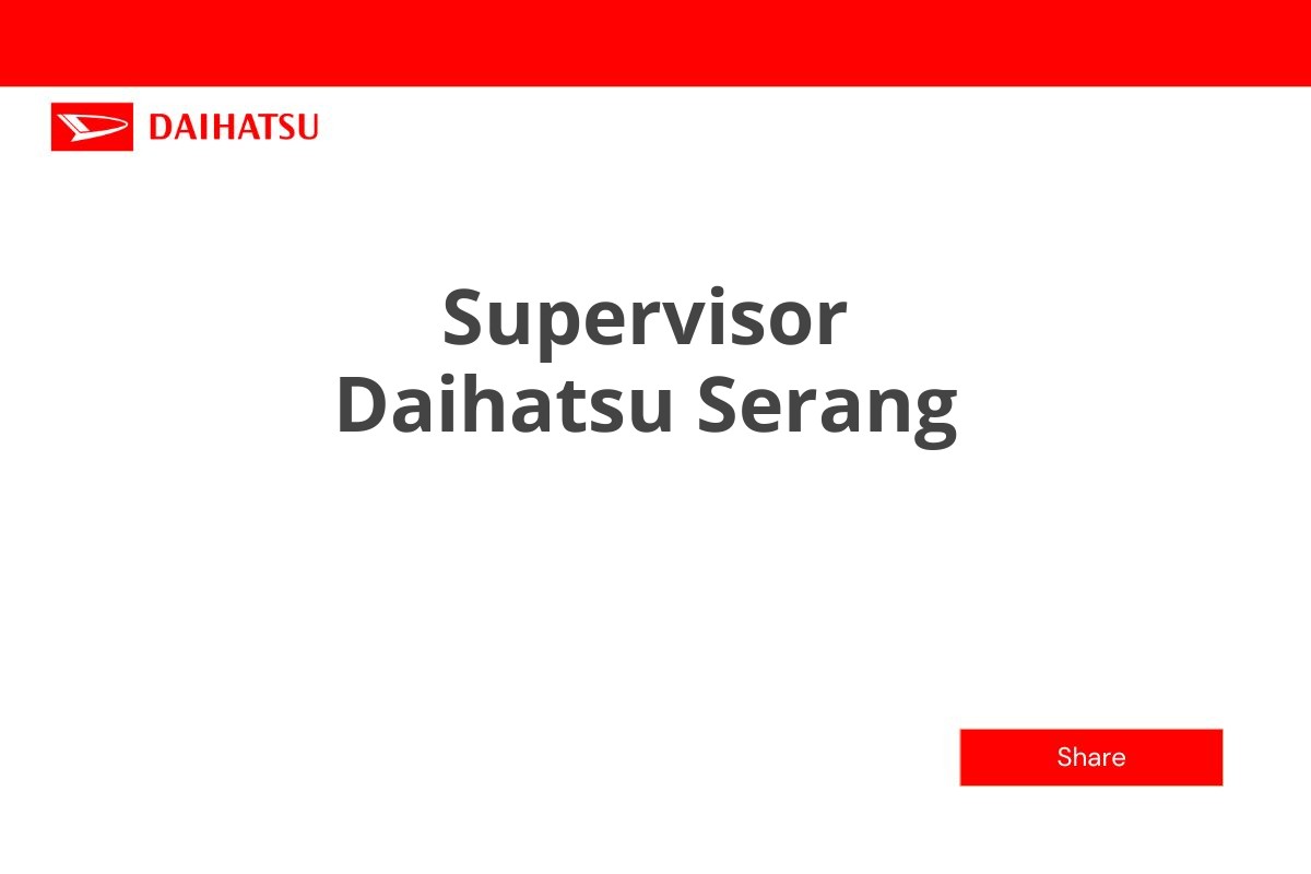 Supervisor Daihatsu Serang