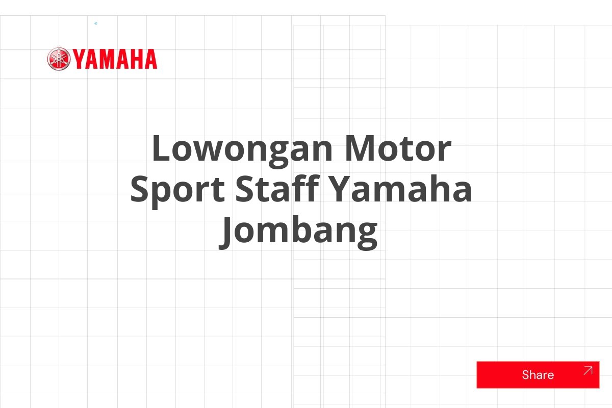 Lowongan Motor Sport Staff Yamaha Jombang