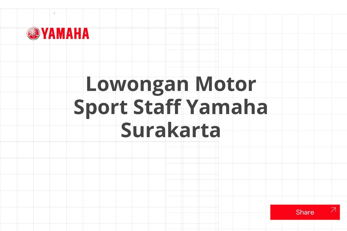 Lowongan Motor Sport Staff Yamaha Surakarta