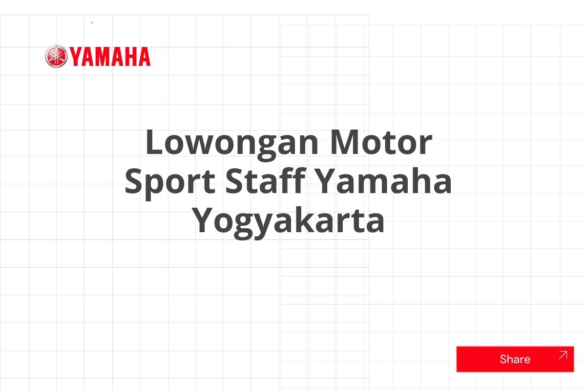 Lowongan Motor Sport Staff Yamaha Yogyakarta